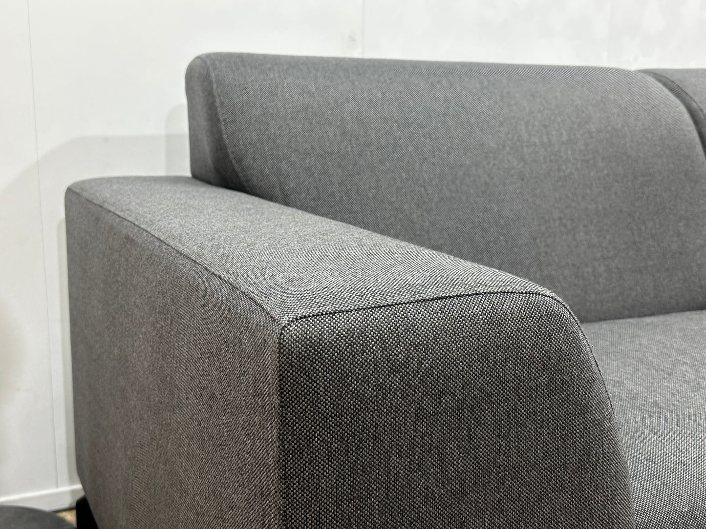 Antraciet Hoekbank ~ Vaste Kussens