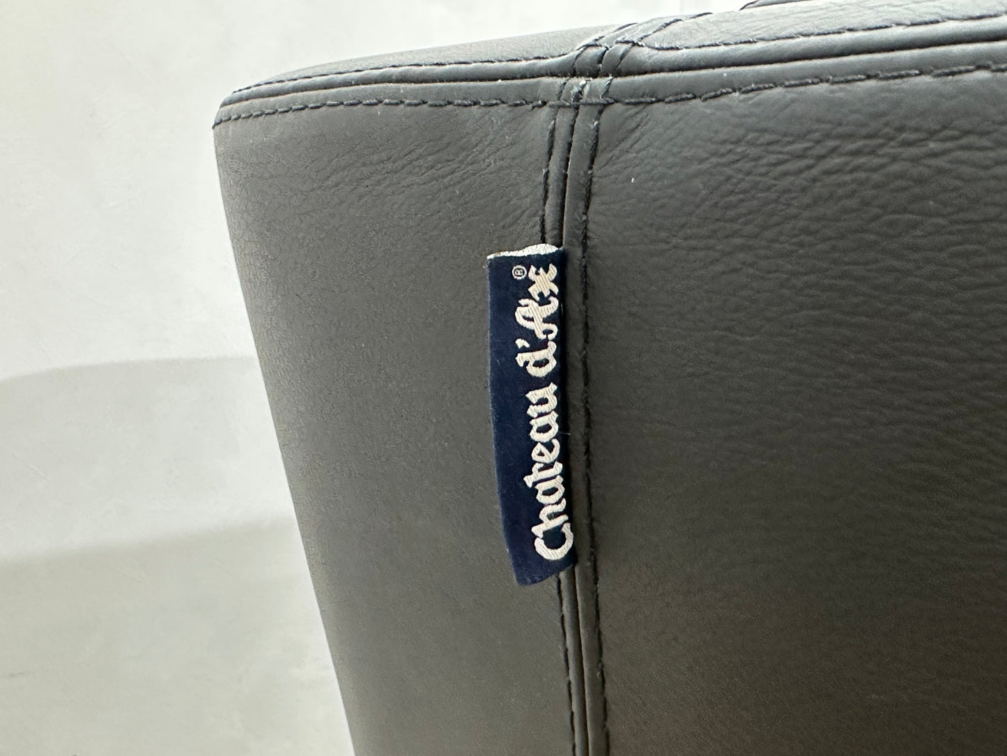 Chateau D’ax Zwart Echt Lederen 2.5-Zits Bank ~ Vaste Kussens