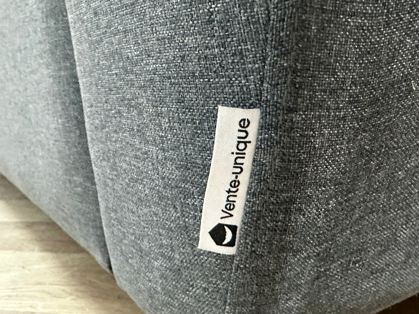 Vente-Unique Grijze Suède Stoffen Banken Set ~ Vaste Kussens