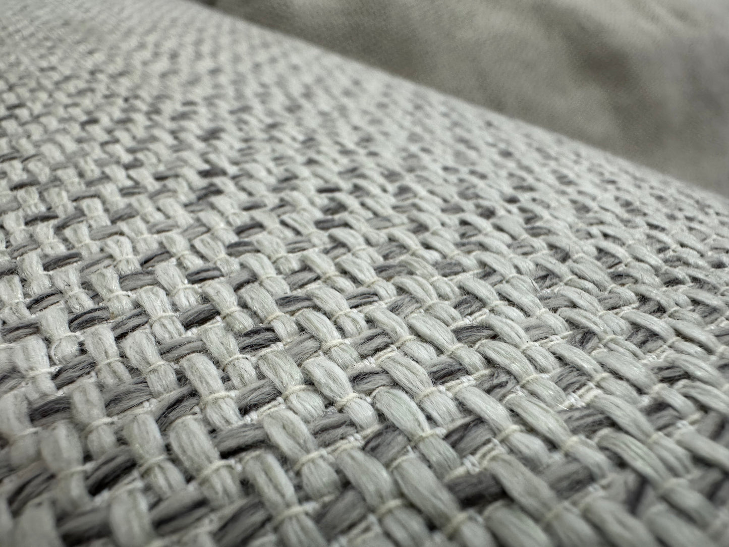 Witte Stoffen 3 Zits Bank ~ Losse Kussens Met Afneembare Hoezen