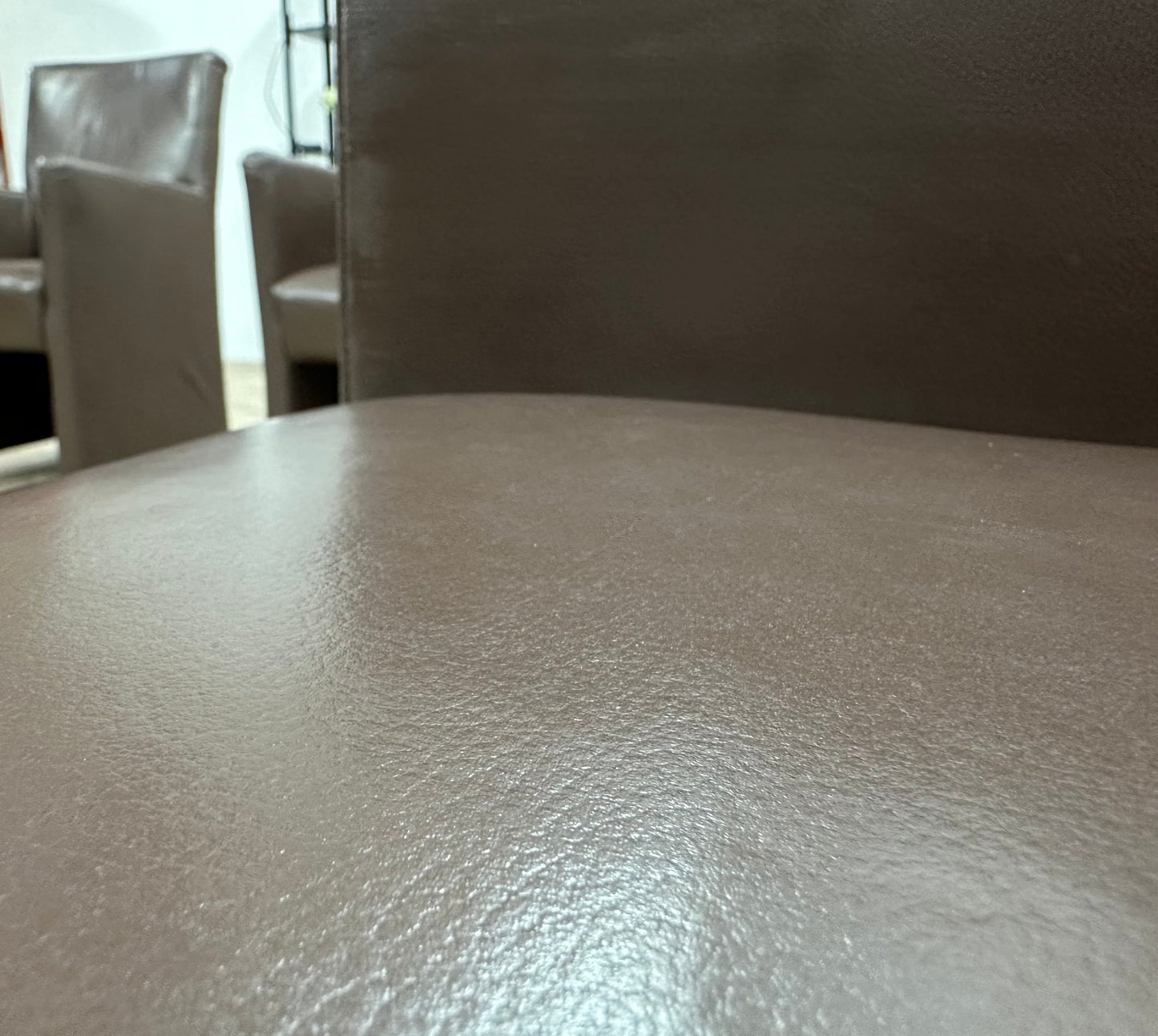 Bruine Echt Lederen Stoelen Set