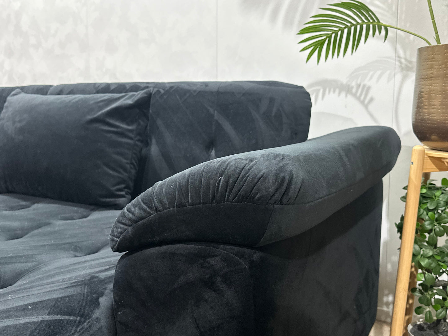 !Showroommodel! Zwarte Velvet U Bank