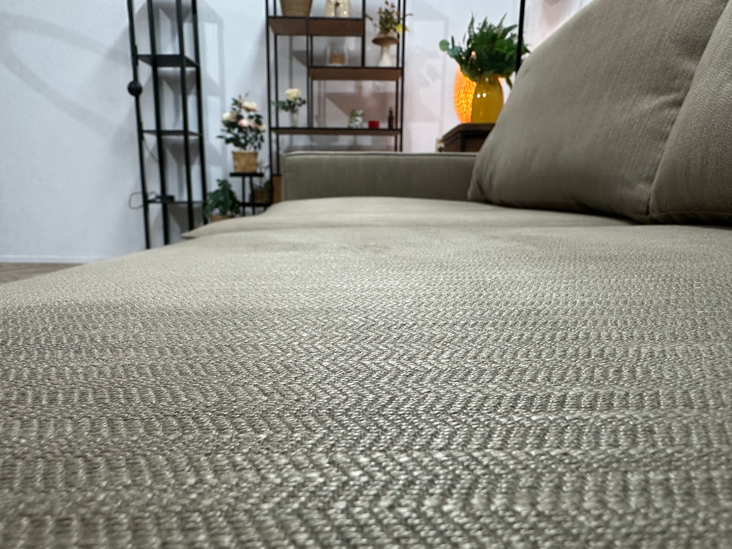 Beige Hoekbank Inc Hocker ~ Losse Kussens Met Afneembare Hoezen