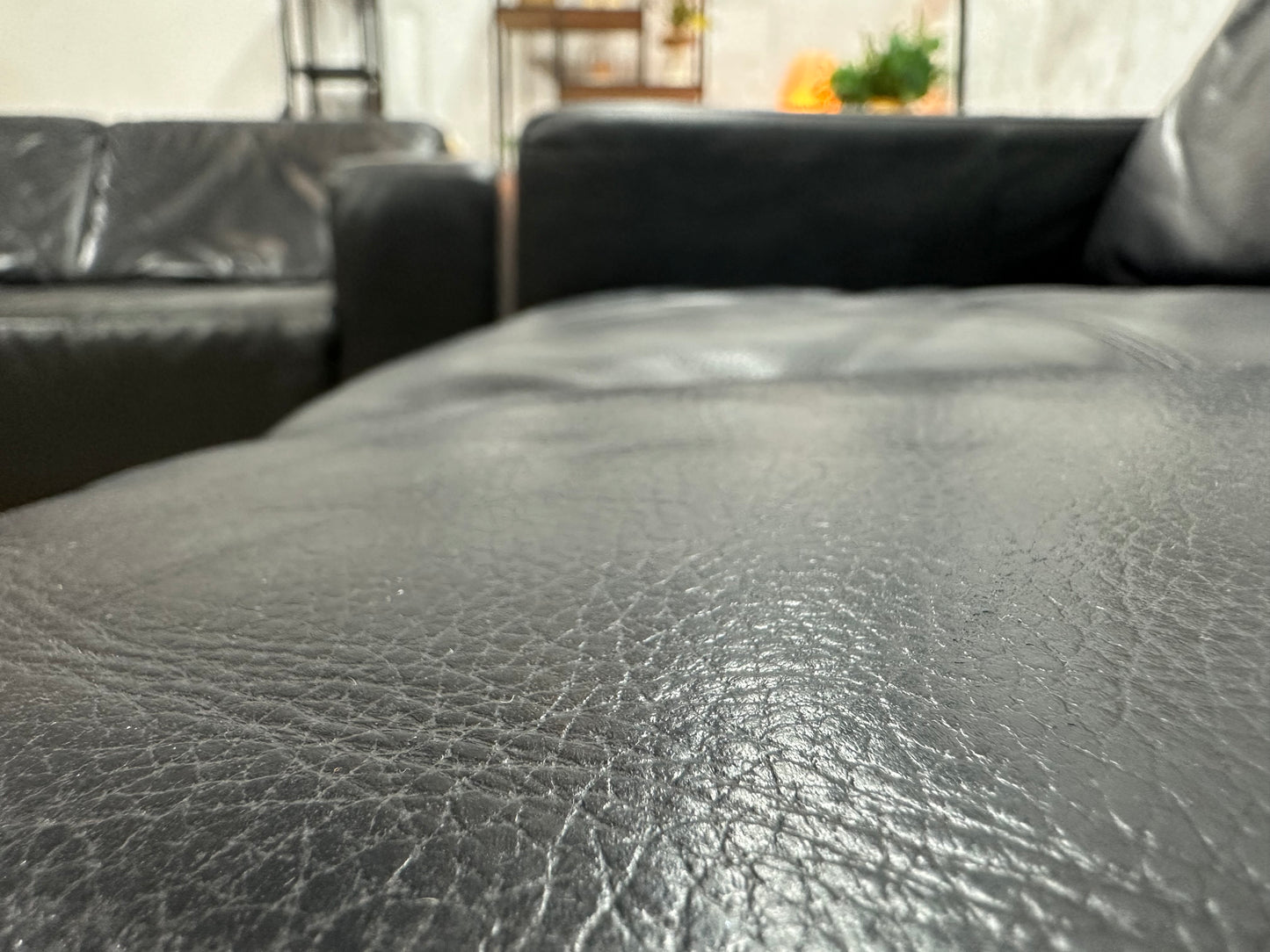 Zwart Echt Lederen Banken Set ~ Vaste Kussens