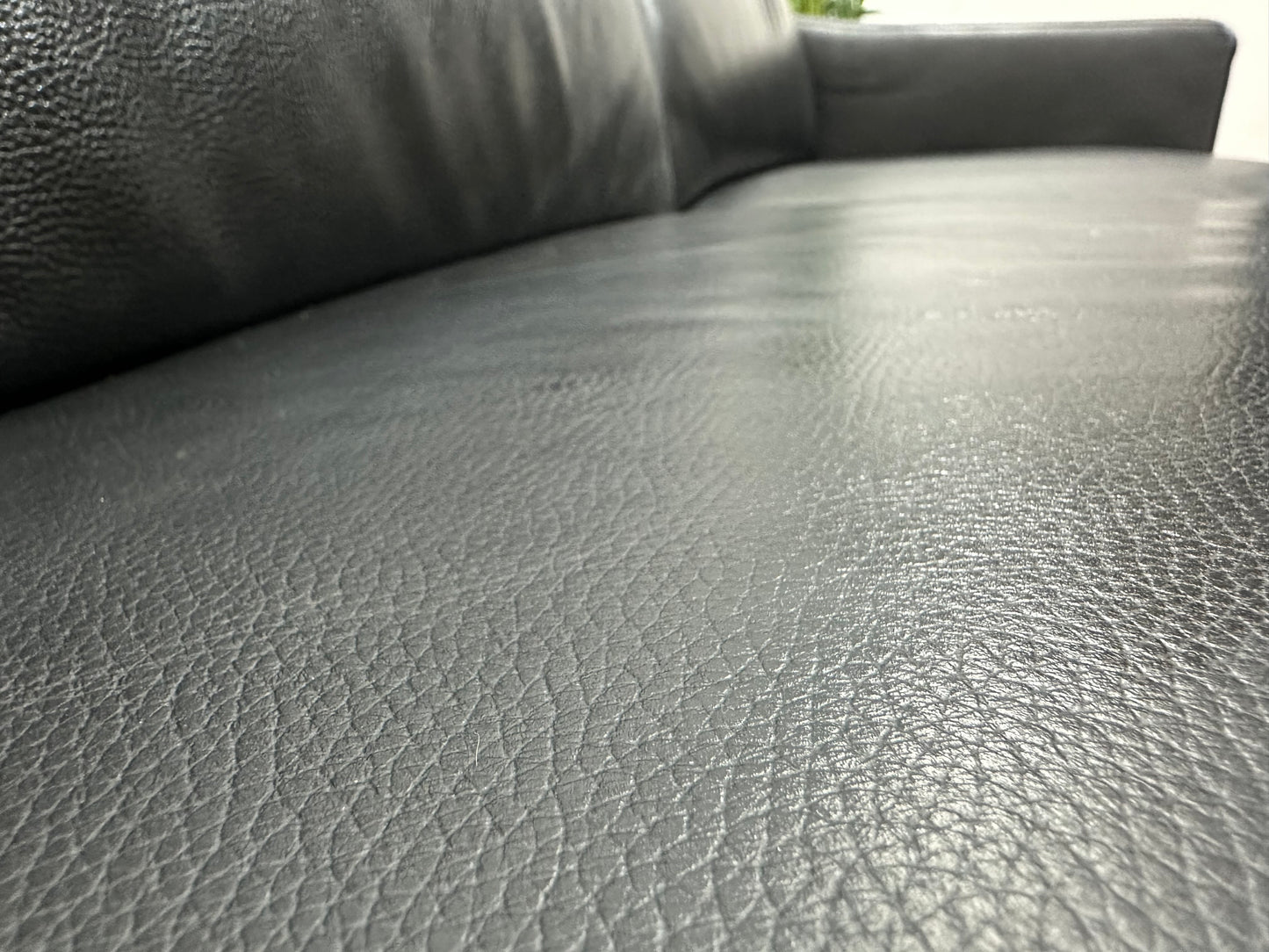 Zwart Echt Lederen 2.5-Zits Bank ~ Vaste Kussens