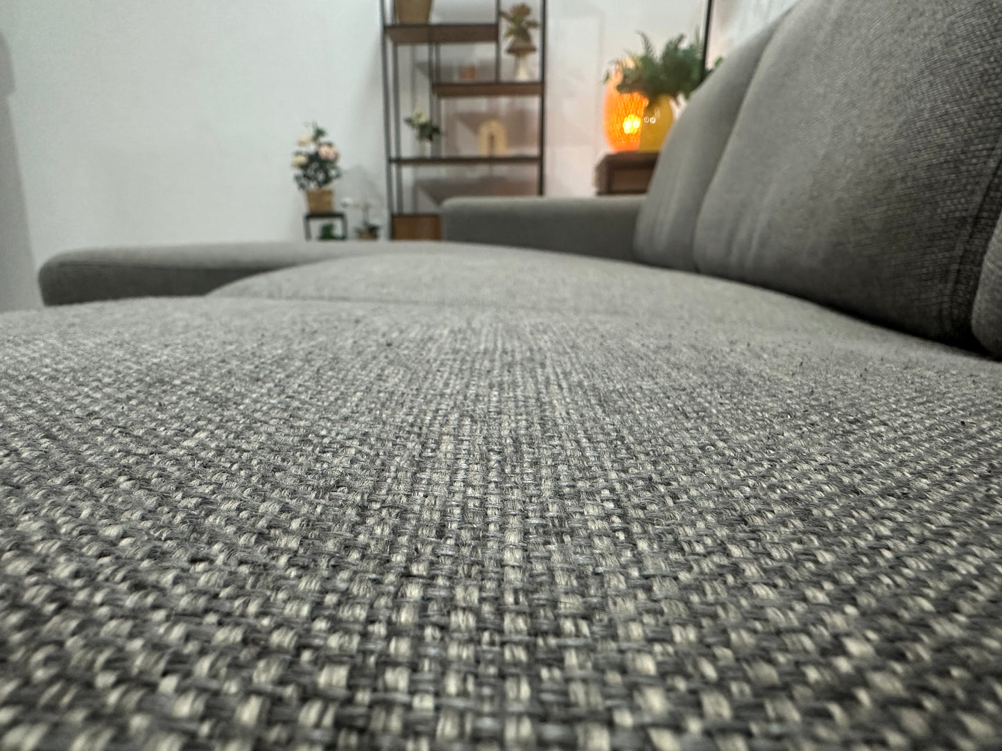 Grijze Hoekbank ~ Losse Rugkussens Met Afneembare Hoezen