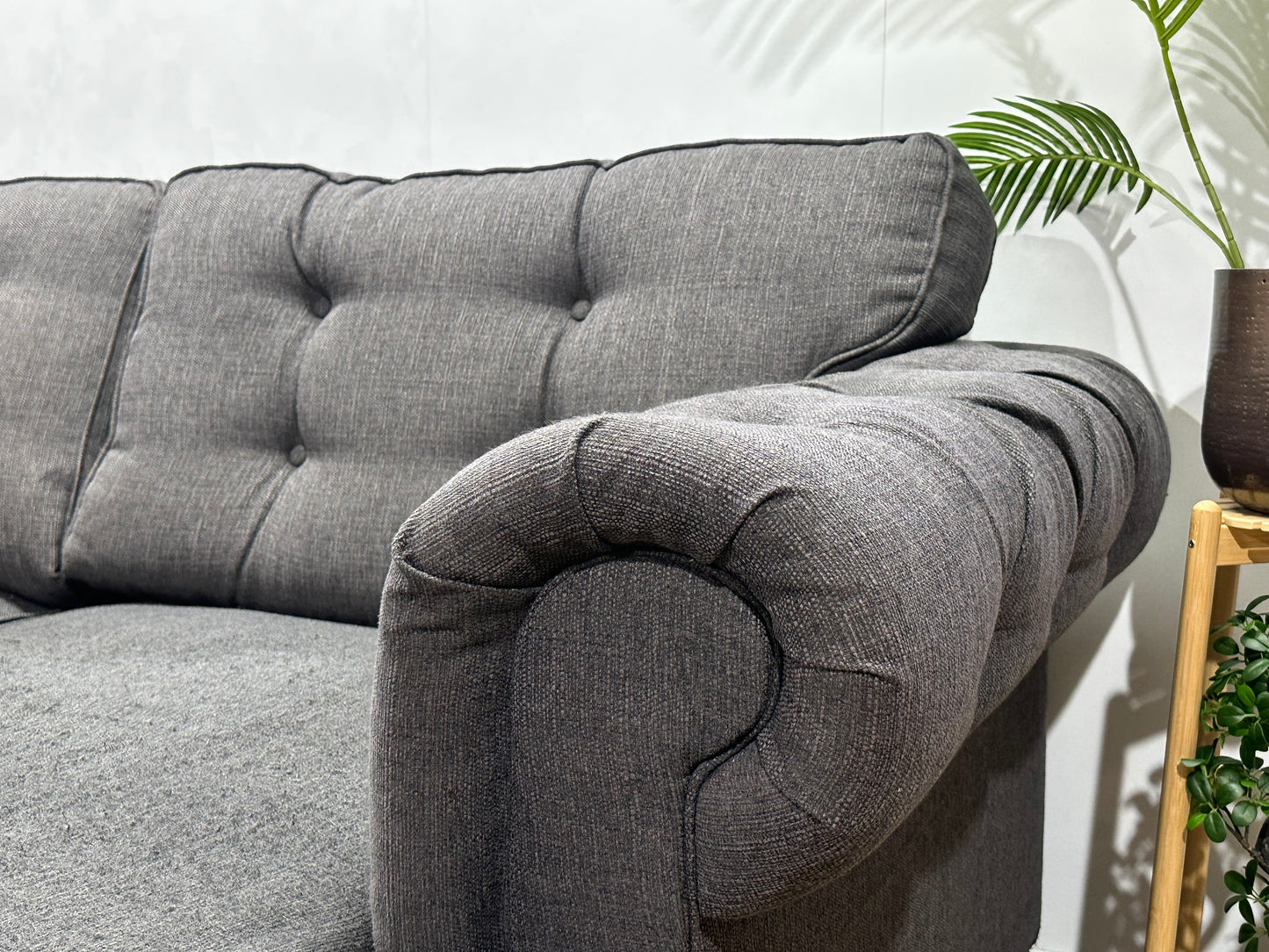 Antraciet Hoekbank ~ Losse Kussens Met Afneembare Hoezen