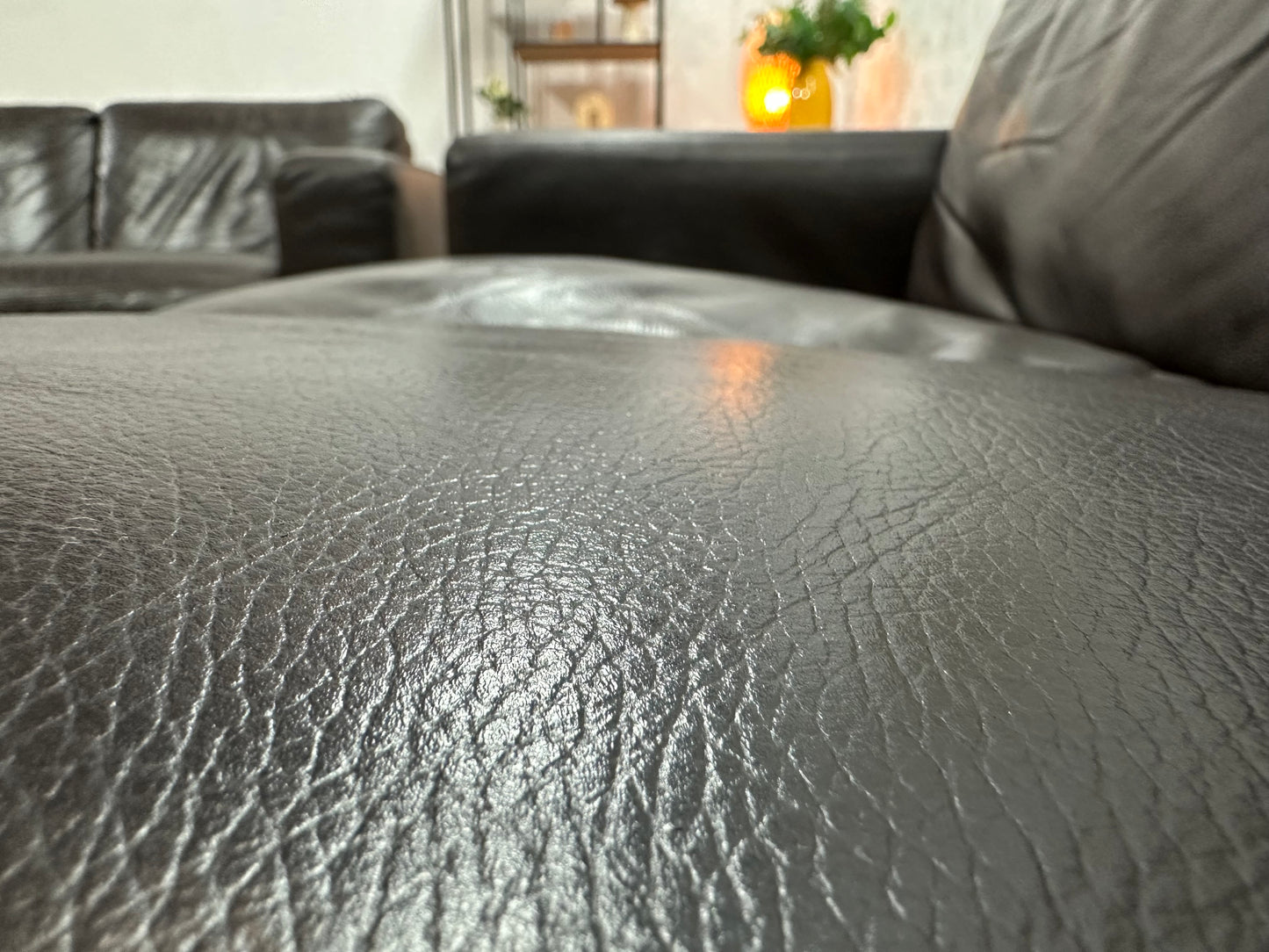 Bruine Echt Lederen Banken Set ~ Vaste Kussens