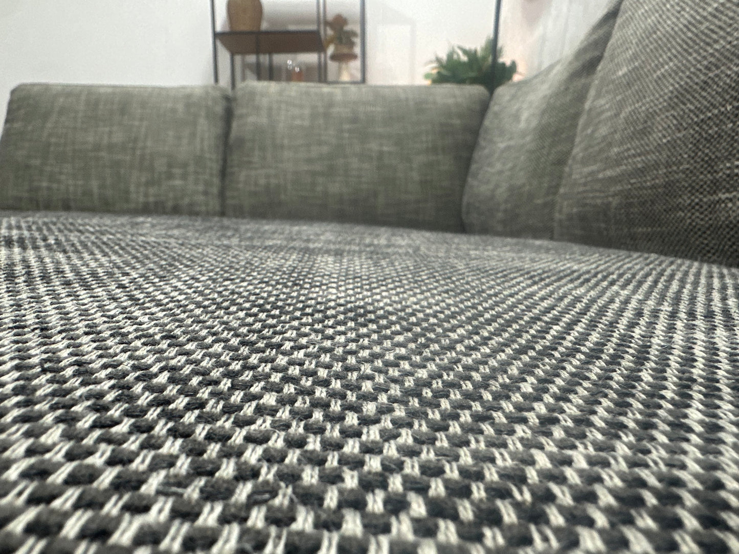 Grijze Hoekbank ~ Losse Kussens Met Afneembare Hoezen