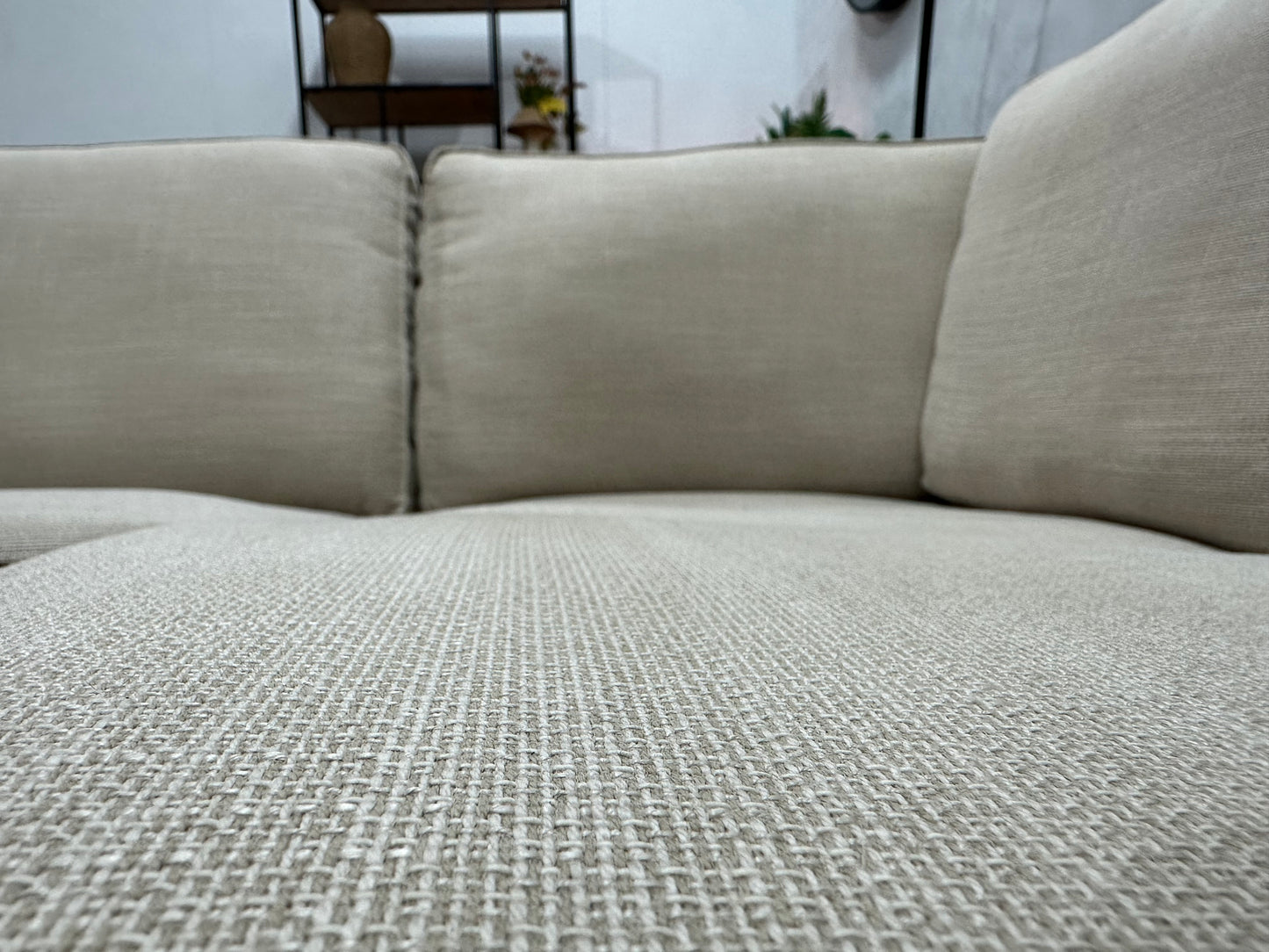 Beige Hoekbank ~ Losse Kussens Met Afneembare Hoezen