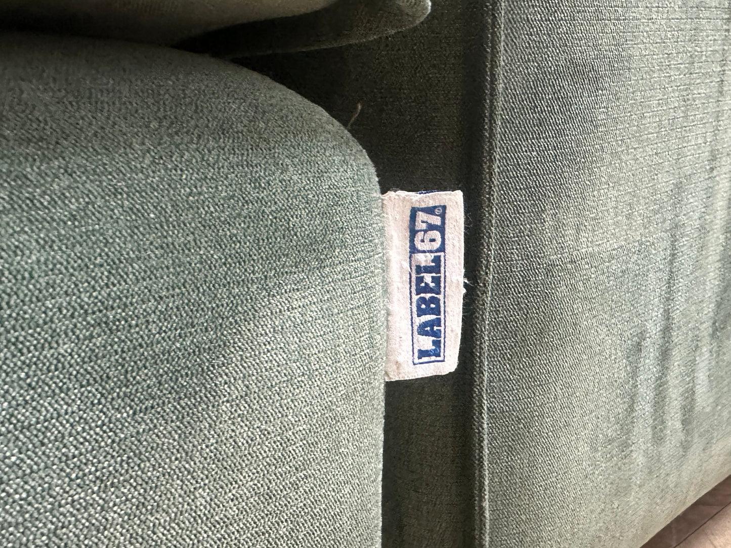 Label 67 Groene Suède Stoffen Hoekbank ~ Meerdere Opstellingen