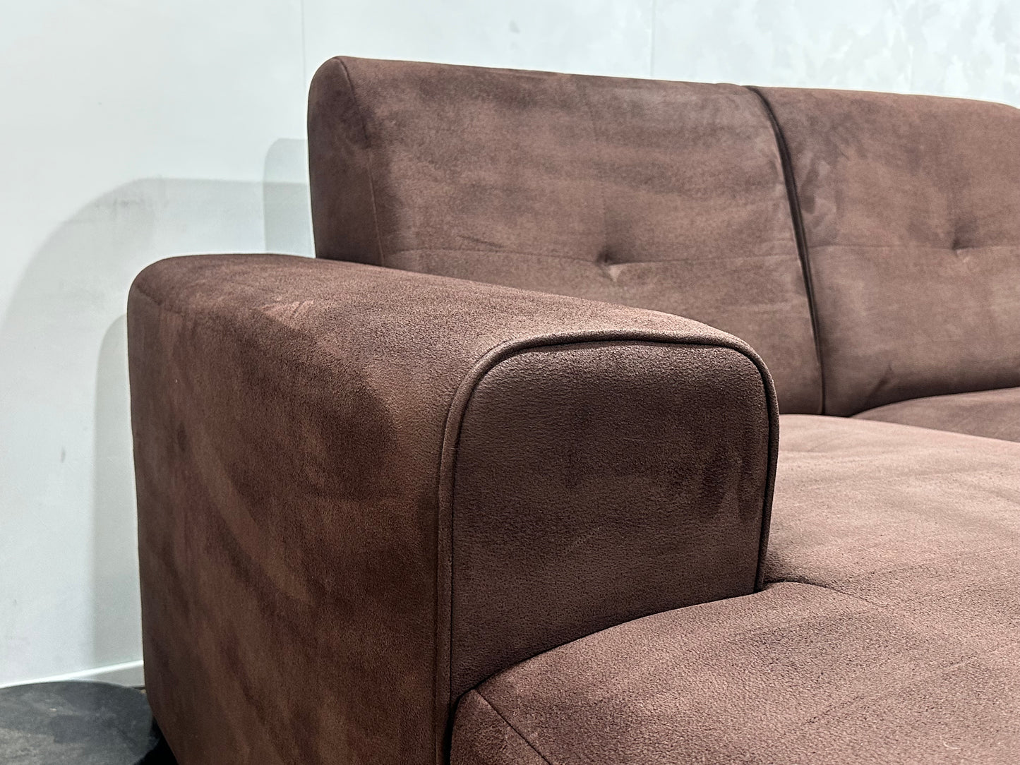Bruine Suède Stoffen U Bank ~ Vaste Kussens