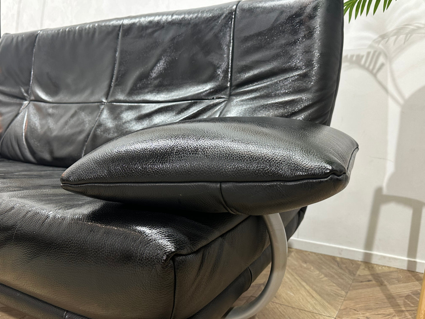 Zwarte Echt Lederen Banken Set ~ Geïmpregneerd