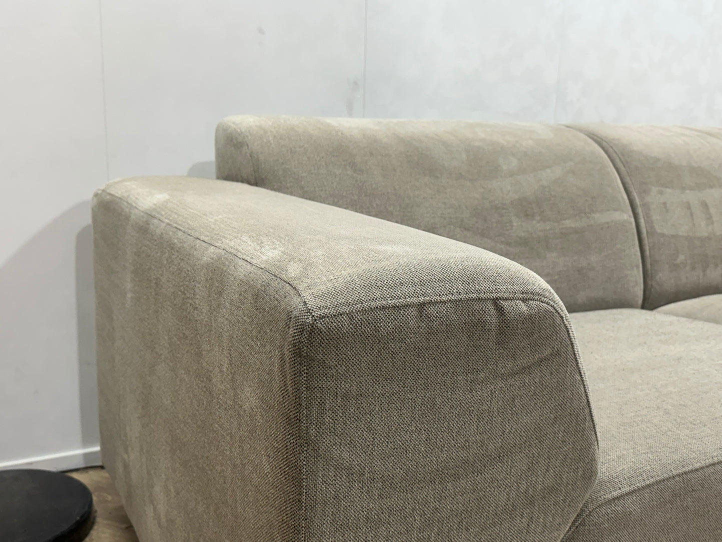 Beige Hoekbank ~ Vaste Kussens