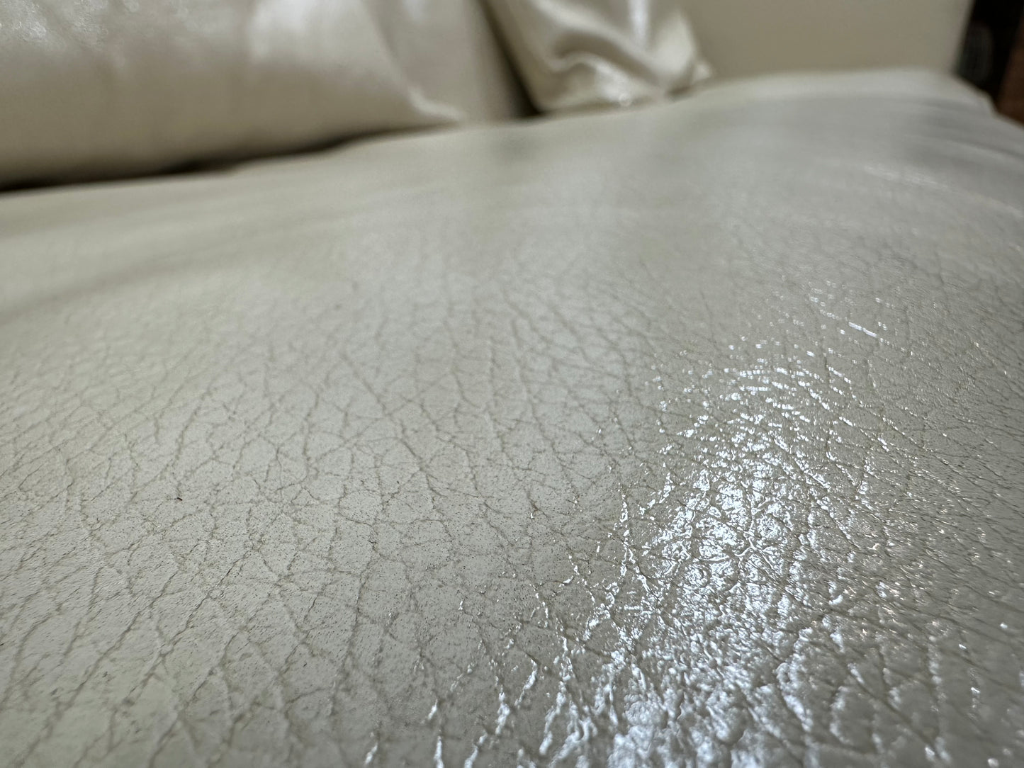 Touché Crème Lederen Banken Set ~ Losse Kussens