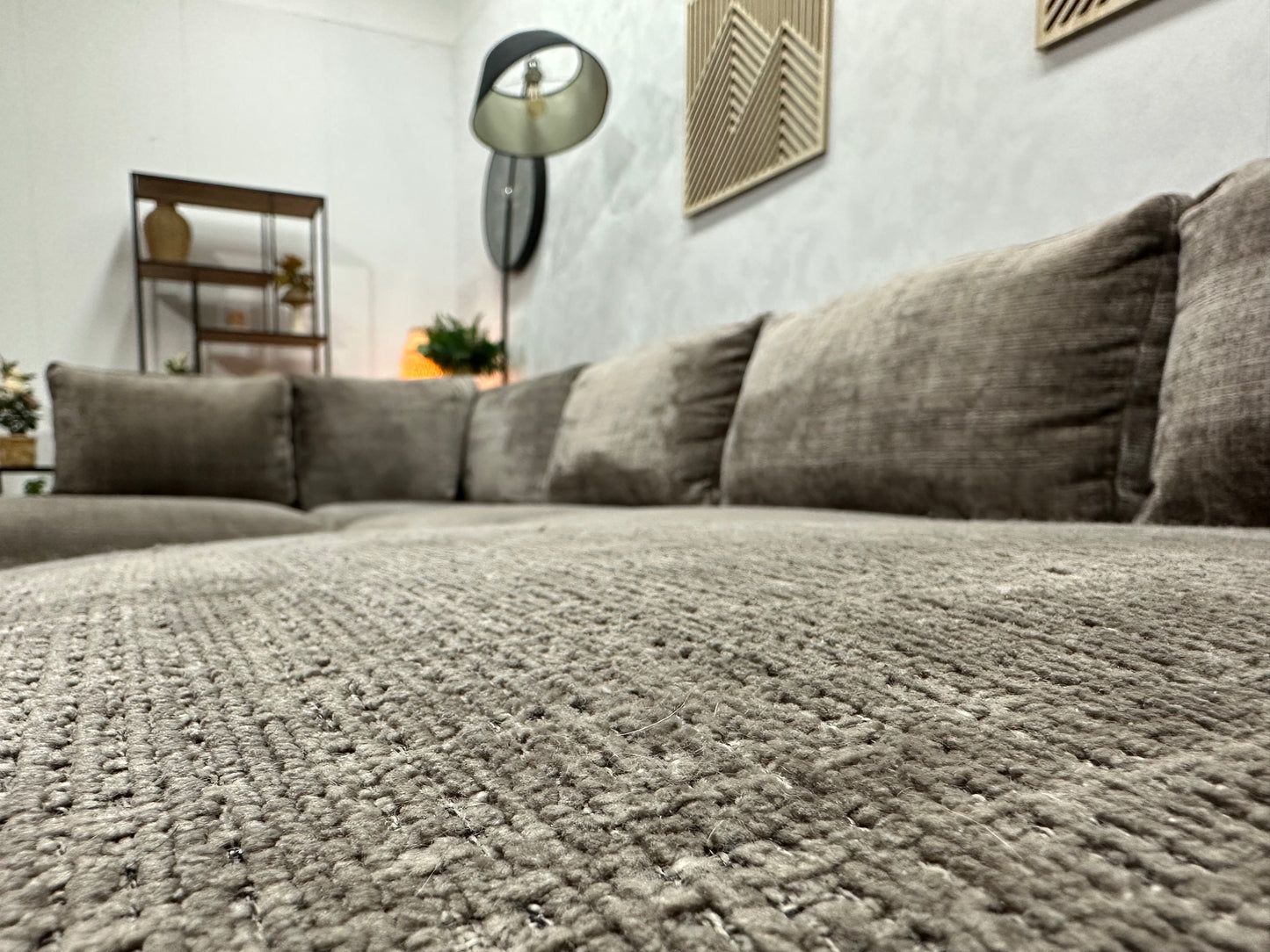 Bruine Cremona Stoffen U Bank ~ Losse Rugkussens Met Afneembare Hoezen