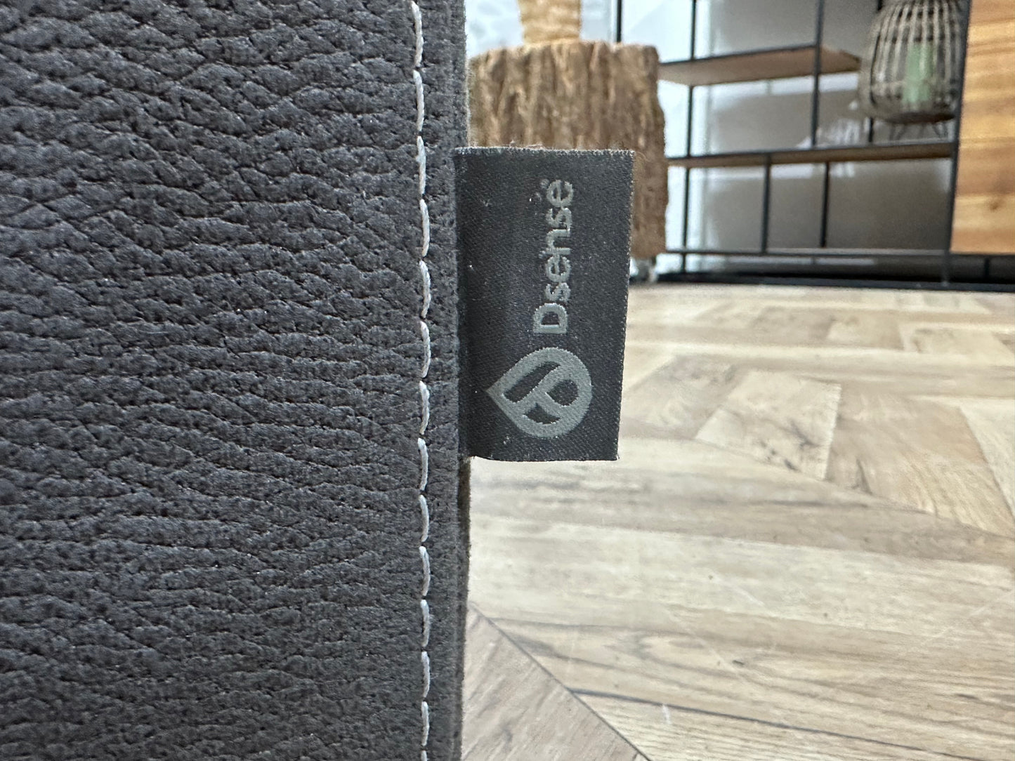 DSense Antraciet Suede Stoffen Hoekbank ~ Vaste Kussens