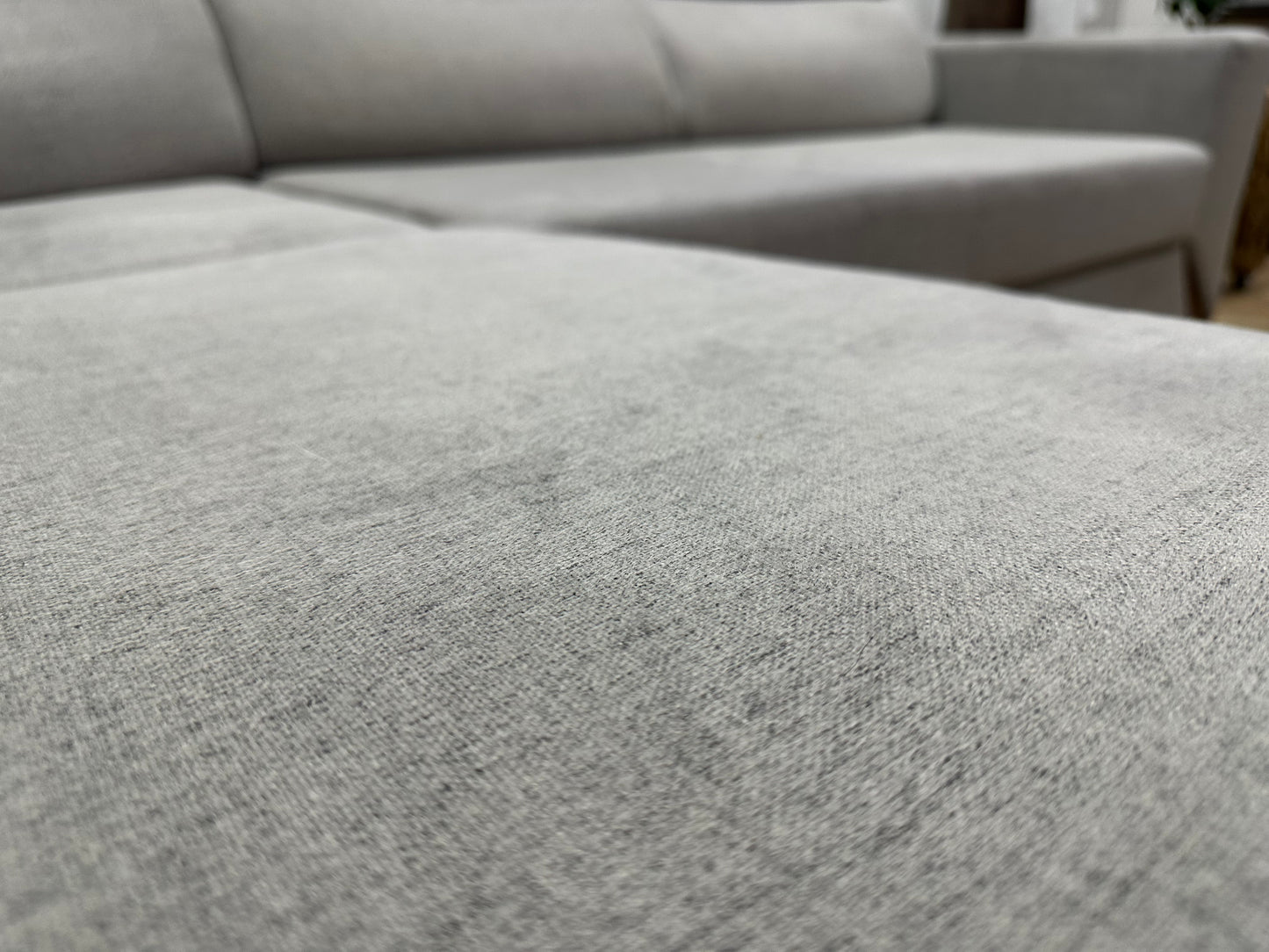 Licht Grijze Hoekbank ~ Slaapfunctie ~ Extra Opbergruimte