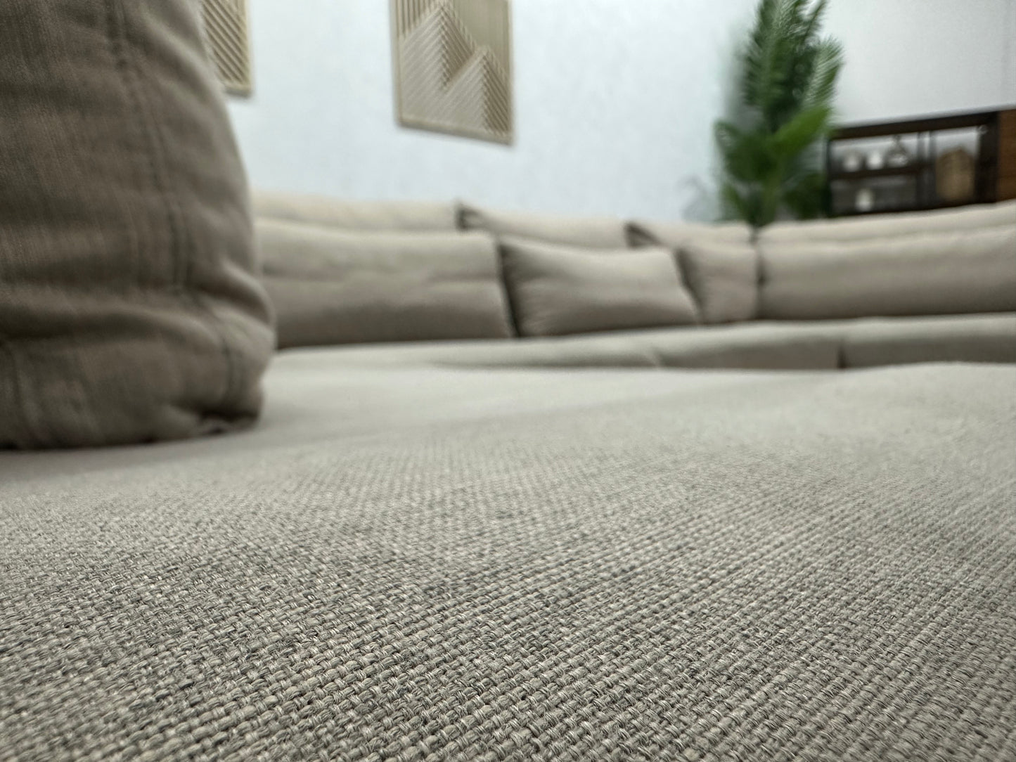 Ruime Beige U Bank ~ Losse Kussens Met Afneembare Hoezen