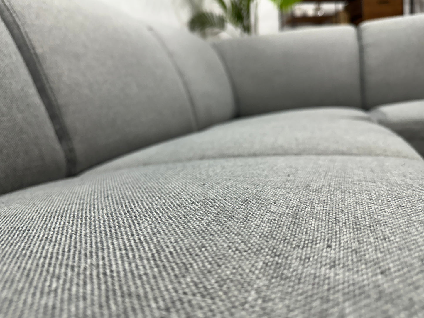 Grijze Hoekbank ~ Vaste Kussens