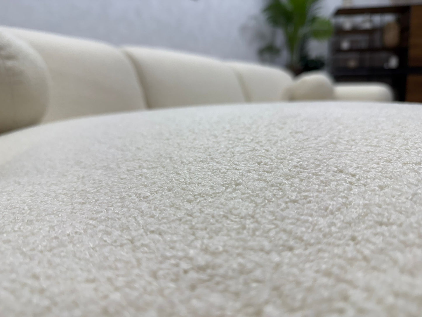 !Showroommodel! Crème Bouclé Hoekbank