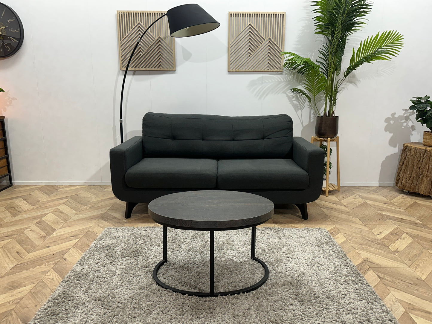 Antraciet 2.5-Zits Bank ~ Losse Kussens Met Afneembare Hoezen