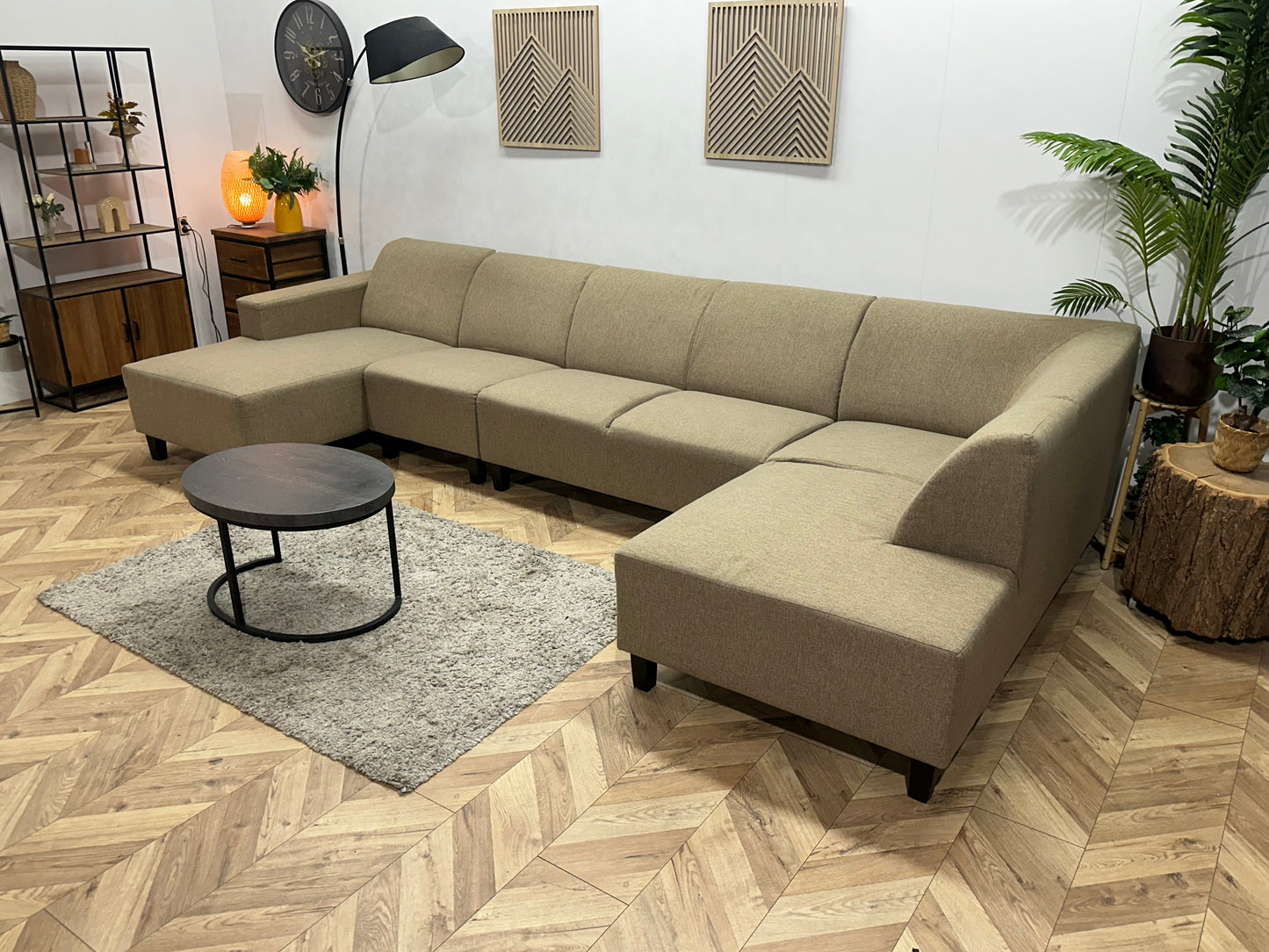 Beige U Bank ~ Vaste Kussens