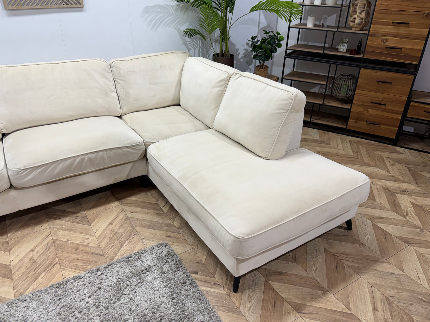 Crème Velvet U Bank ~ Losse Kussens Met Afneembare Hoezen