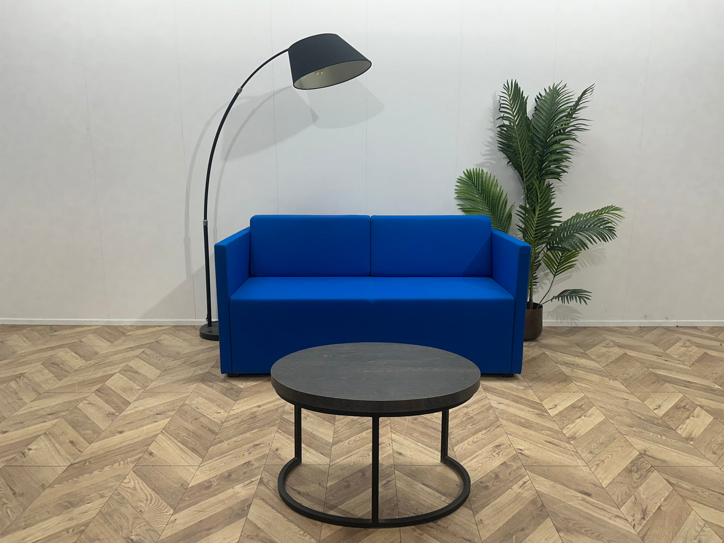 Blauwe 2-Zits Bank ~ Losse Rugkussens Met Afneembare Hoezen