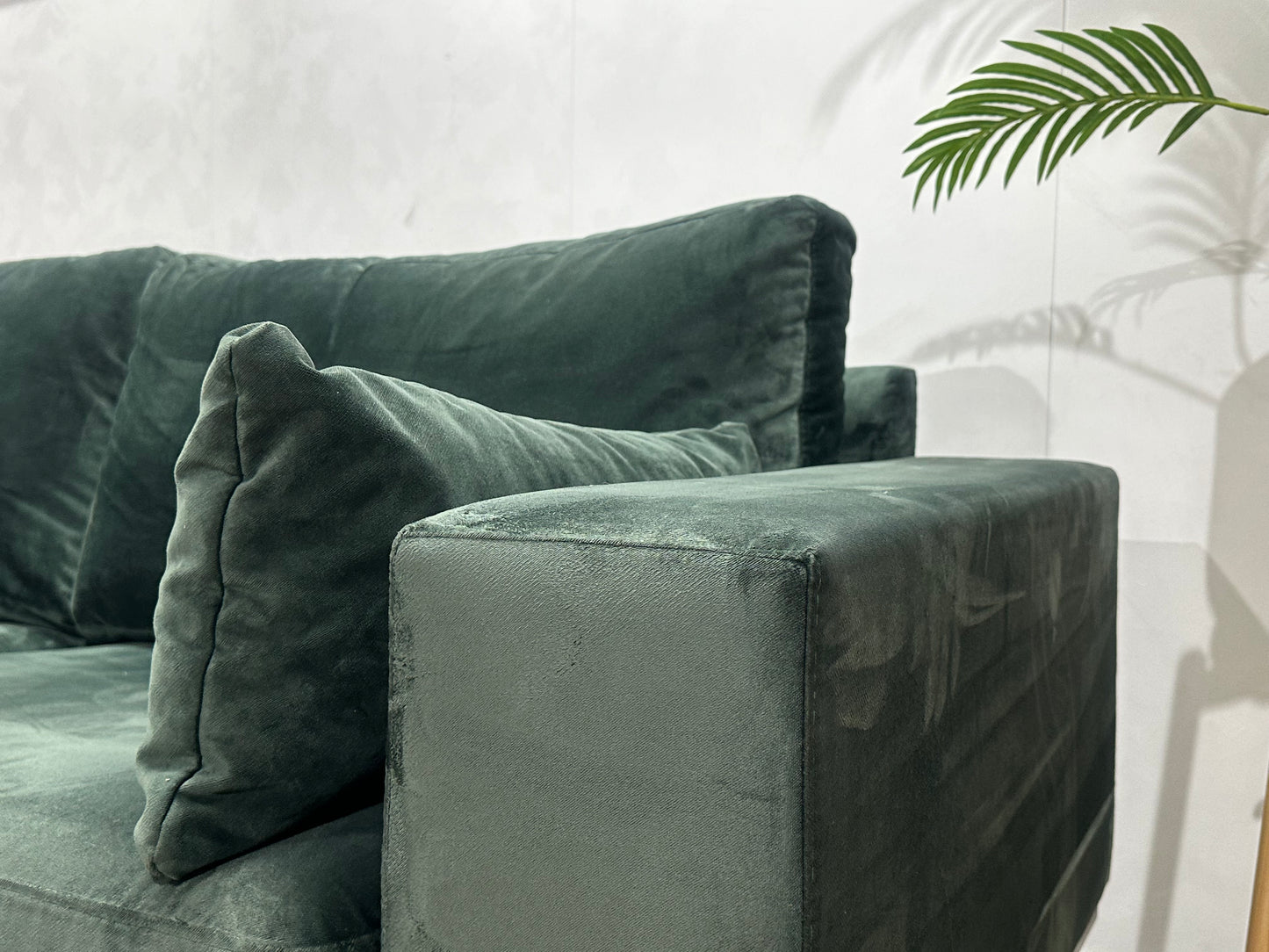 Groene Velvet Banken Set Inc Hockers ~ Losse Kussens Met Afneembare Hoezen