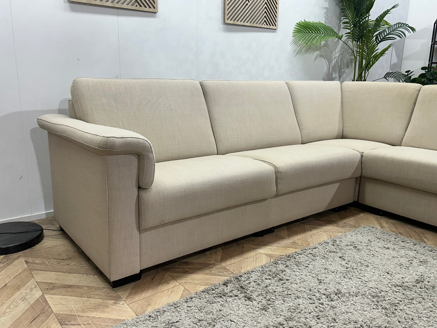 HB Lifestyle Crème Hoekbank ~ Vaste Kussens