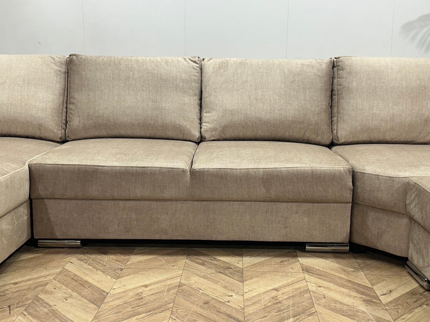 !Showroommodel! Beige Velvet U Bank