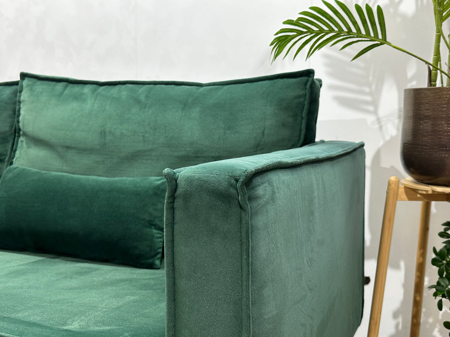 Be Pure Groene Velvet Banken Set ~ Losse Kussens Met Afneembare Hoezen