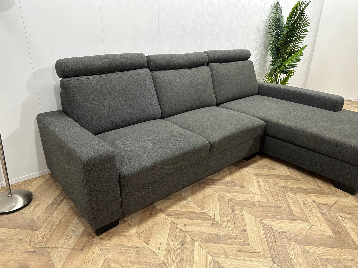 Antraciet Hoekbank ~ Extra Opbergruimte