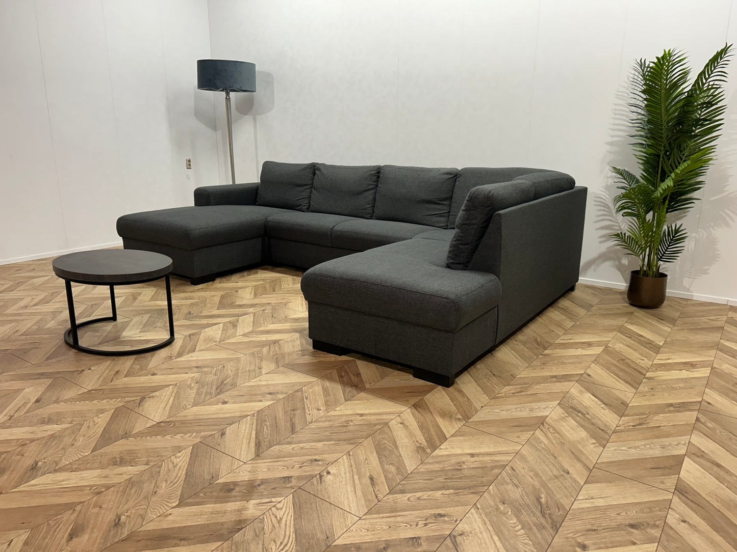 Antraciet U Bank ~ Losse Kussens Met Afneembare Hoezen