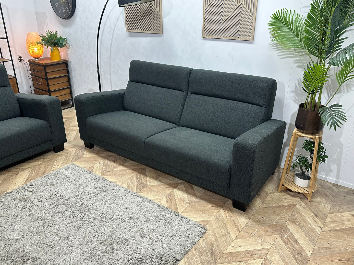 Antraciet Banken Set ~ Vaste Kussens