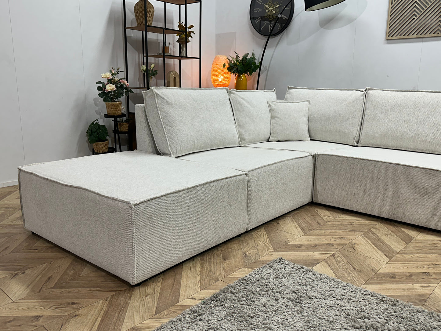 !Showroommodel! Crème Stoffen U Bank