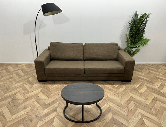 Bruine 2.5-Zits Bank ~ Losse Kussens Met Afneembare Hoezen