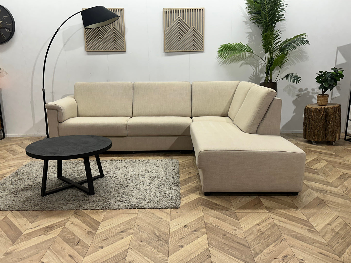 HB Lifestyle Crème Hoekbank ~ Vaste Kussens