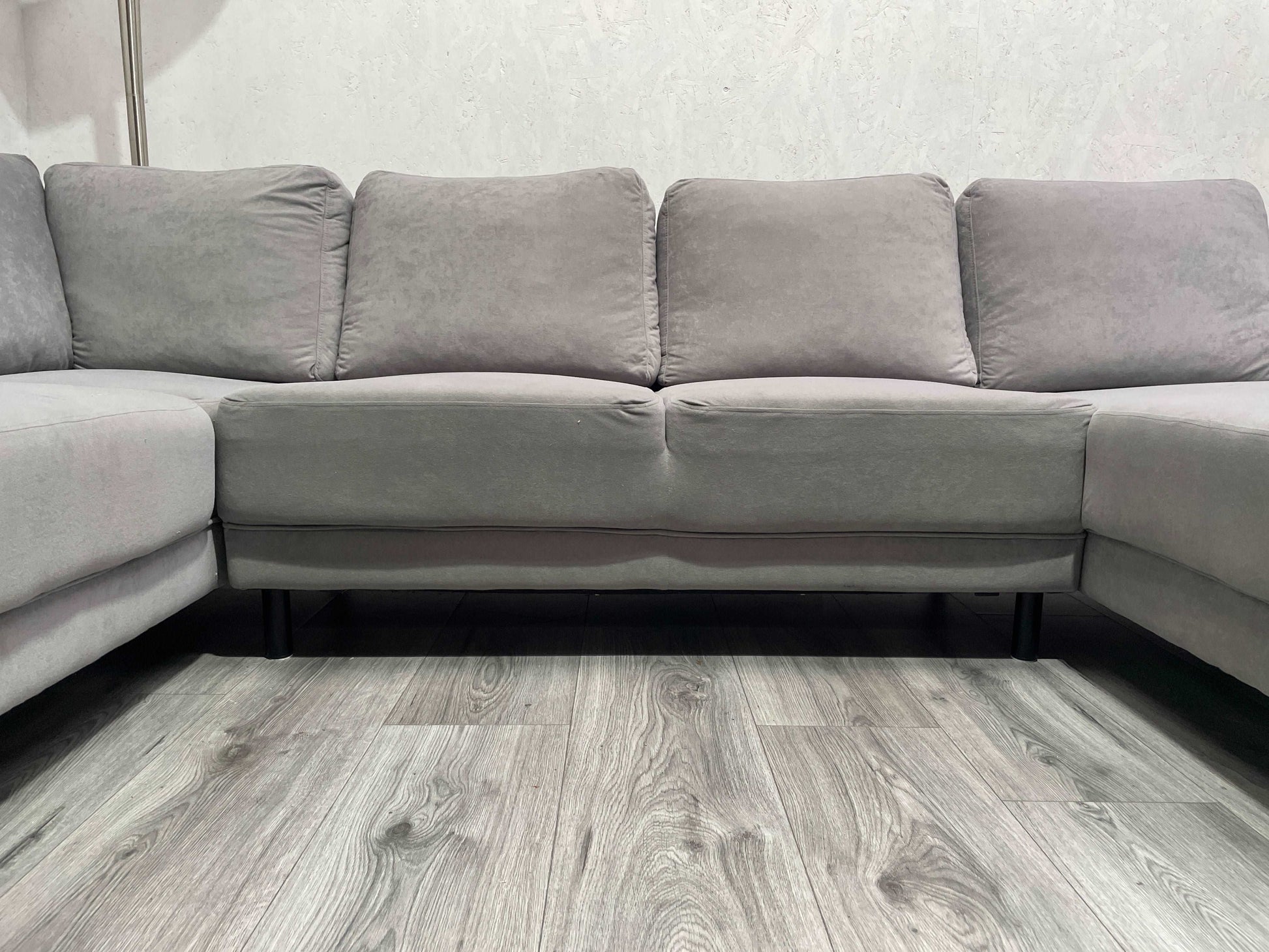 Licht Grijze U Bank ~ Losse Rugkussens