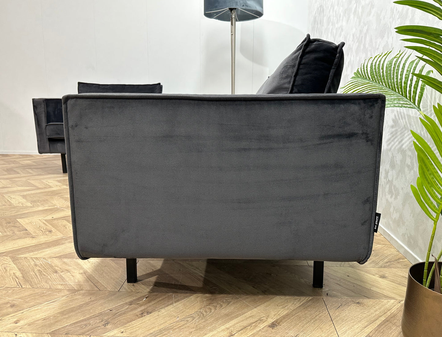 BePure Blauwe Velvet Banken Set ~ Losse Kussens Met Afneembare Hoezen