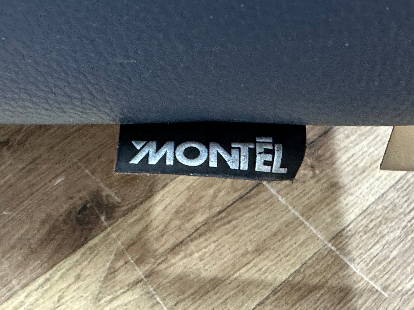 Montèl Blauwe Echt Lederen 2.5-Zits Bank ~ Vaste Kussens