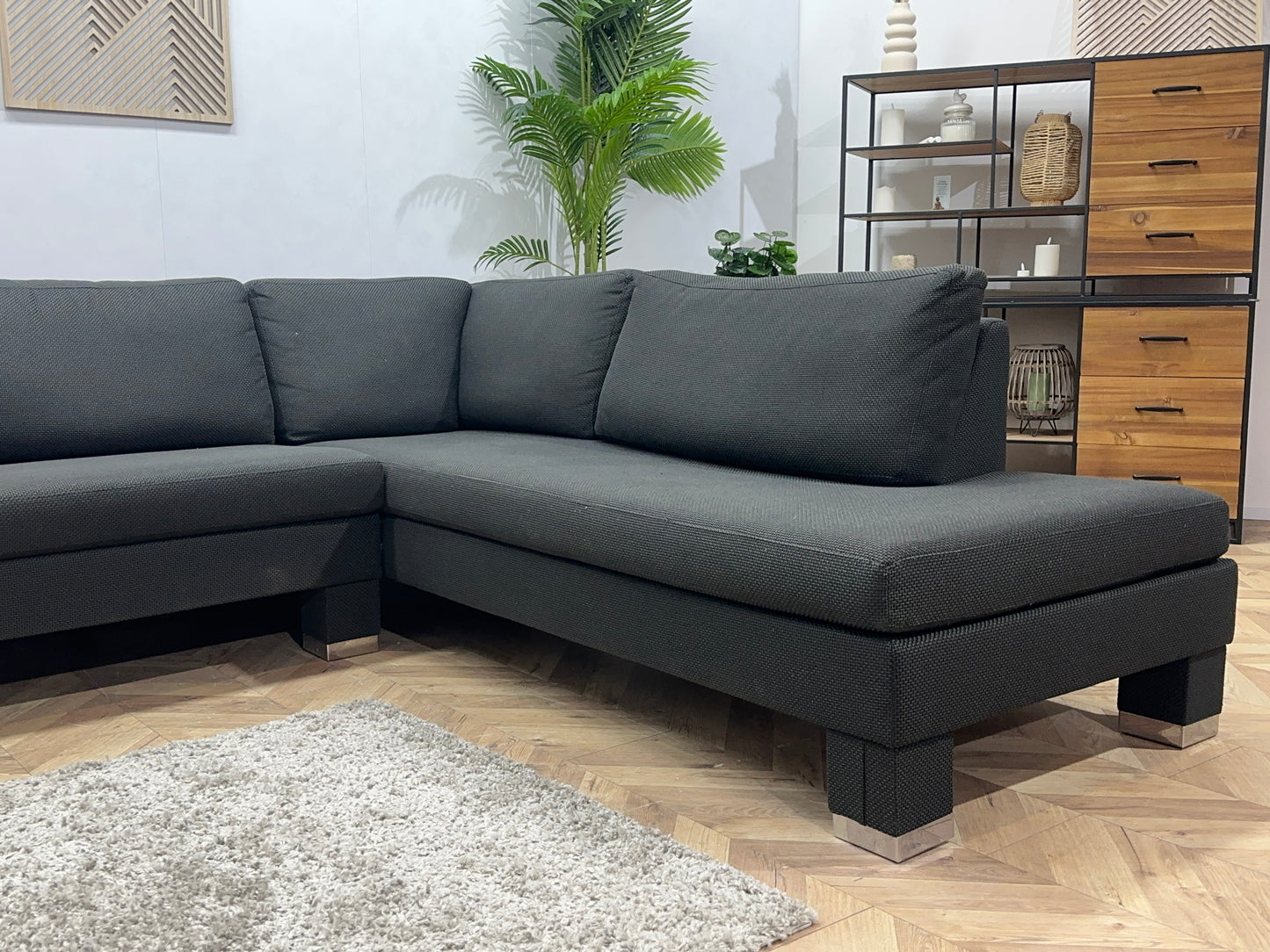 Hofstede Raanhuis Antraciet Hoekbank ~ Losse Kussens Met Afneembare Hoezen