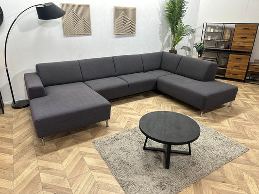 In.House Antraciet U Bank ~ Vaste Kussens