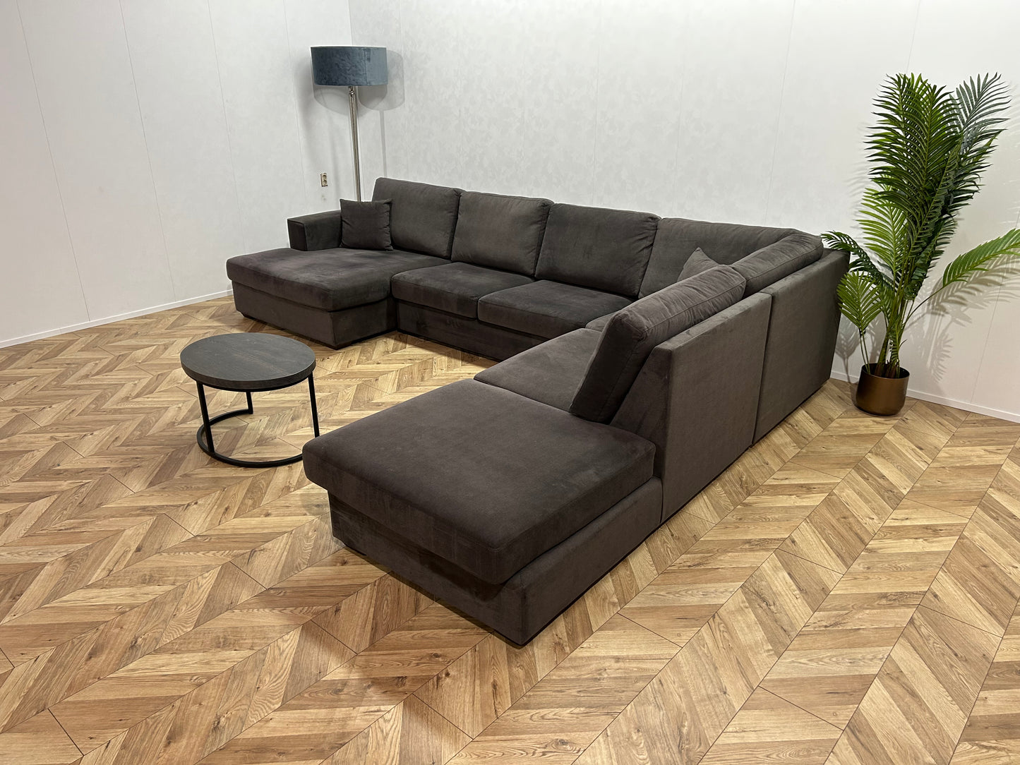 Antraciet U-Bank ~ Losse Kussens Met Afneembare Hoezen