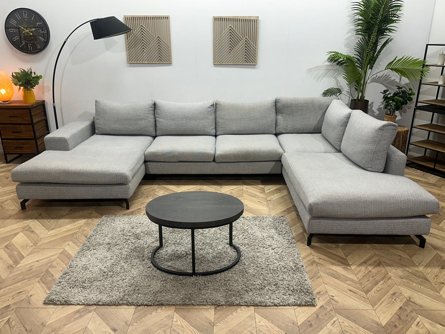 Licht Grijze U Bank ~ Losse Kussens Met Afneembare Hoezen