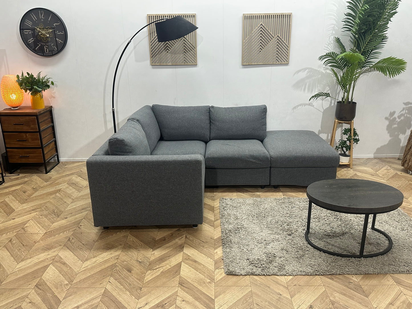 Grijze Design Hoekbank ~ Losse Kussens Met Afneembare Hoezen