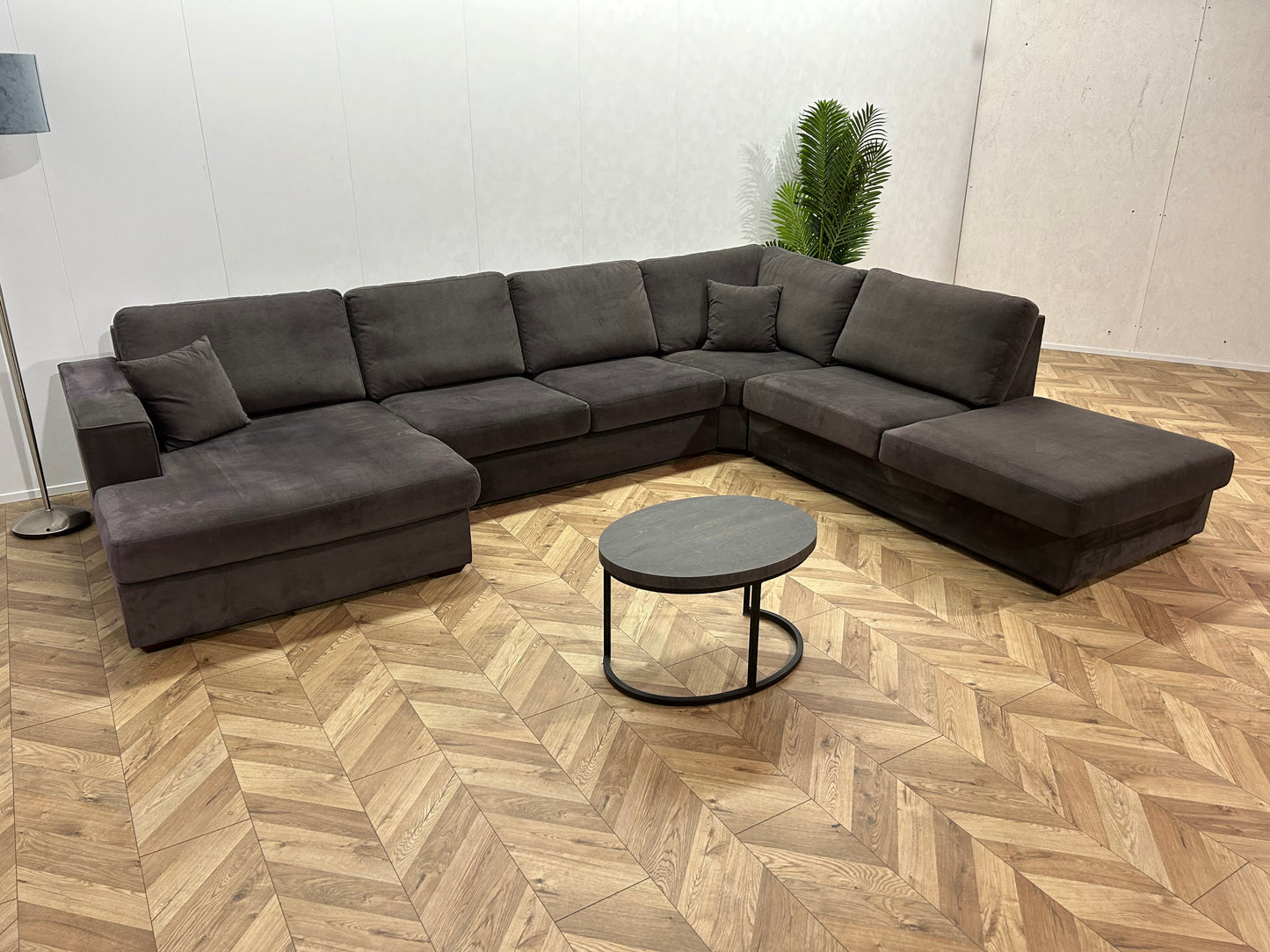Antraciet U-Bank ~ Losse Kussens Met Afneembare Hoezen