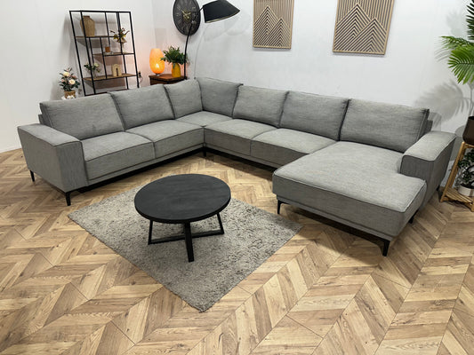 Licht Grijze U Bank ~ Losse Rugkussens Met Afneembare Hoezen