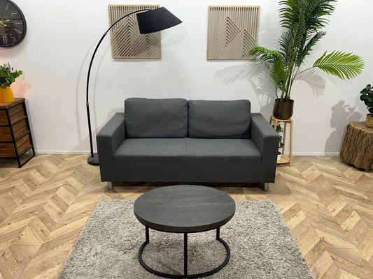 Antraciet 2.5-Zits Bank ~ Losse Rugkussens Met Afneembare Hoezen